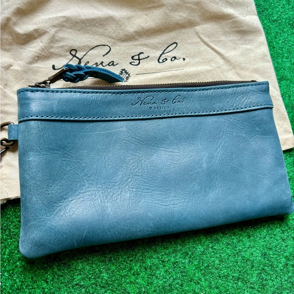 Nena & Co The Perfect Clutch- Mexico Collection- Full Leather- Typhoon - Picture 6 of 6